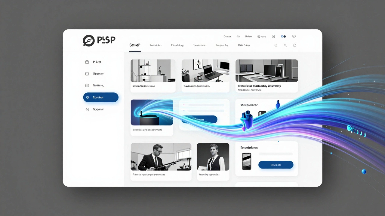 Статичная веб-страница оживает под действием скриптов, светящиеся потоки кода пронизывают её.