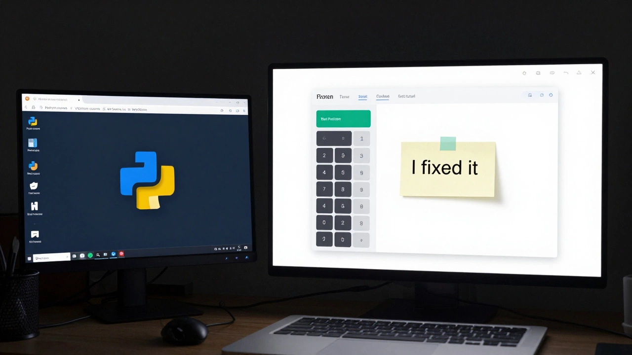 Два экрана: один — хаос курсов, другой — простой рабочий калькулятор, созданный самостоятельно.